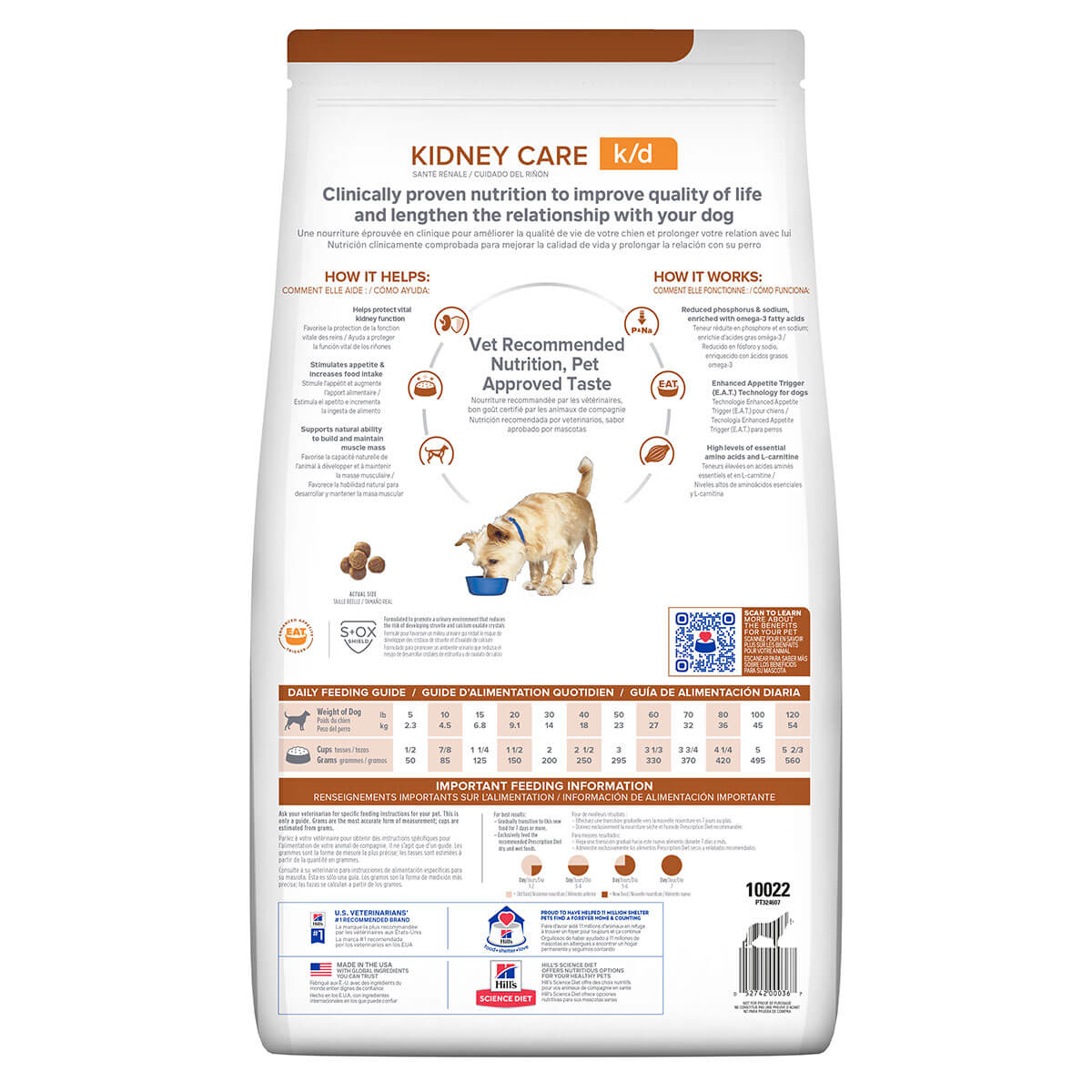 Hill's Prescription Diet K/D Kidney Care Dry Dog Food