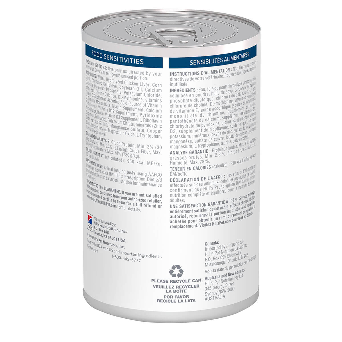 Hill's Prescription Diet Z/D Skin & Food Sensitivities Wet Dog Food