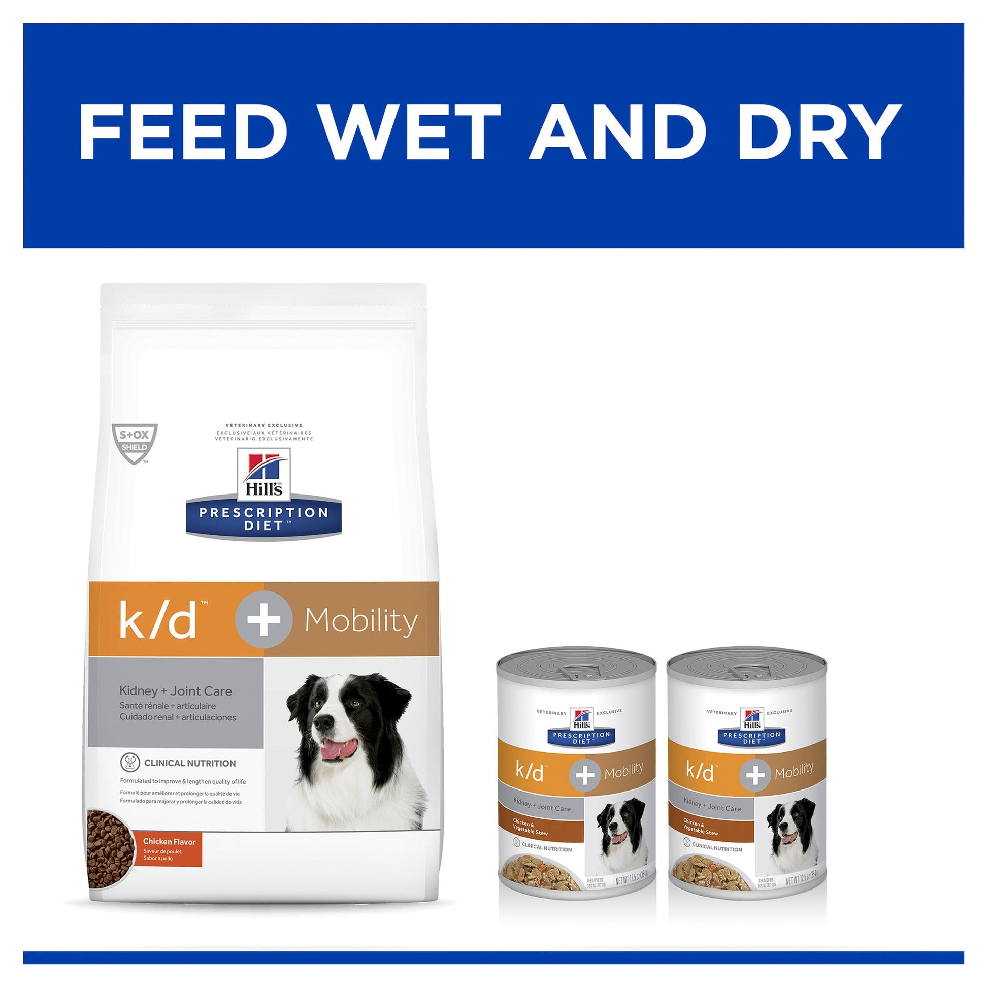 Hill's Prescription Diet k/d Kidney Care + Mobility Chicken & Vegetable Stew Canned Dog Food 354g (123011000142) [default_color]