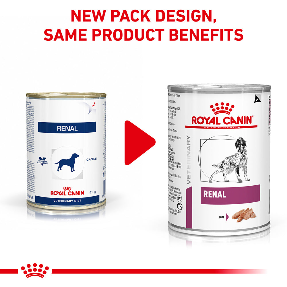Royal Canin Veterinary Renal Adult Wet Dog Food Cans