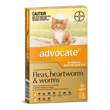 Advocate  Flea and Worm Treatment for Cats <4kg (132512000006) [default_color]