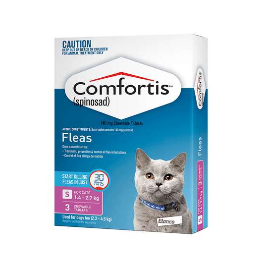 Comfortis Pink Flea Tablets 1.4-2.7kg Cat