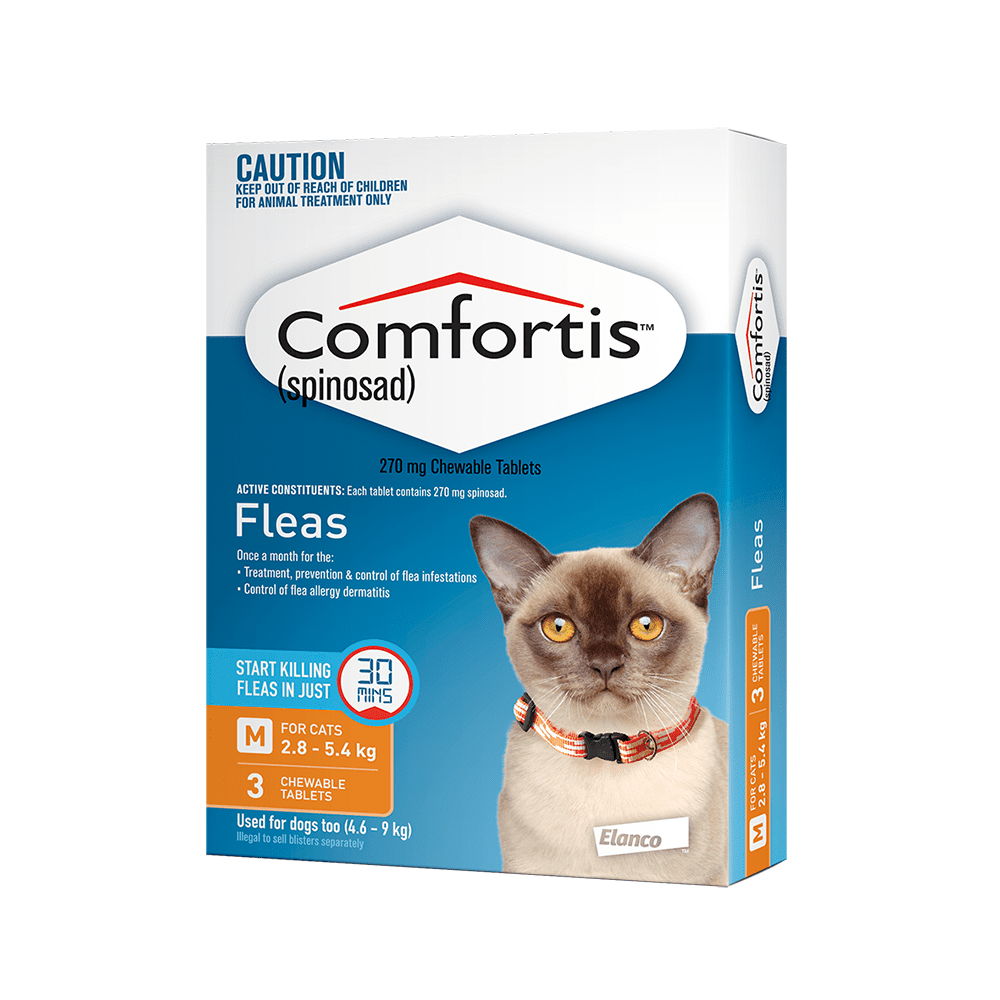 Comfortis Orange Flea Tablets 2.8-5.4kg Cat