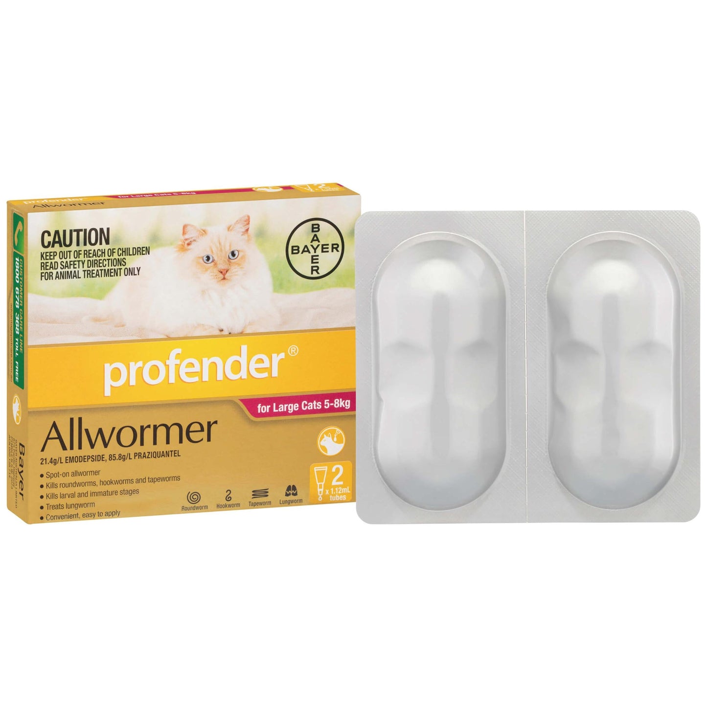 Profender Topical Allwormer 5-8kg Cat