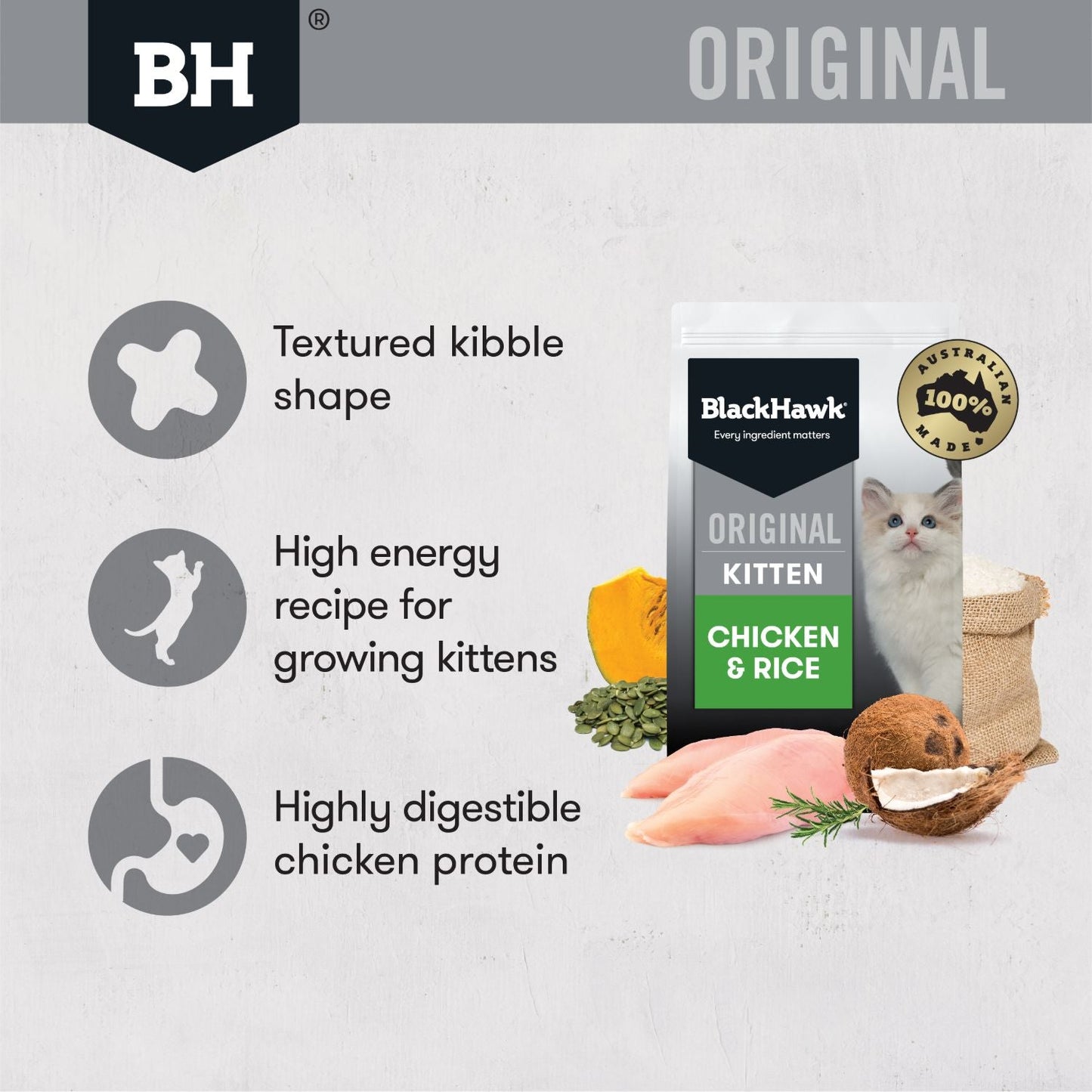 Black Hawk Original Kitten Chicken Dry Cat Food (132612000032) [default_color]