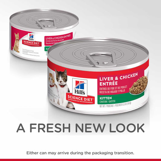 Hill's Science Diet Kitten Liver & Chicken Entree Wet Cat Food- 156g (132617000008) [default_color]