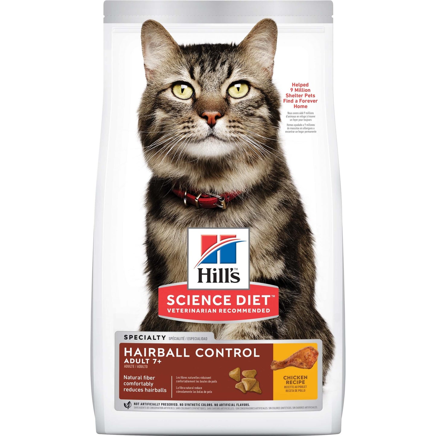 Hill's Science Diet Hairball Control Senior Chicken Dry Cat Food