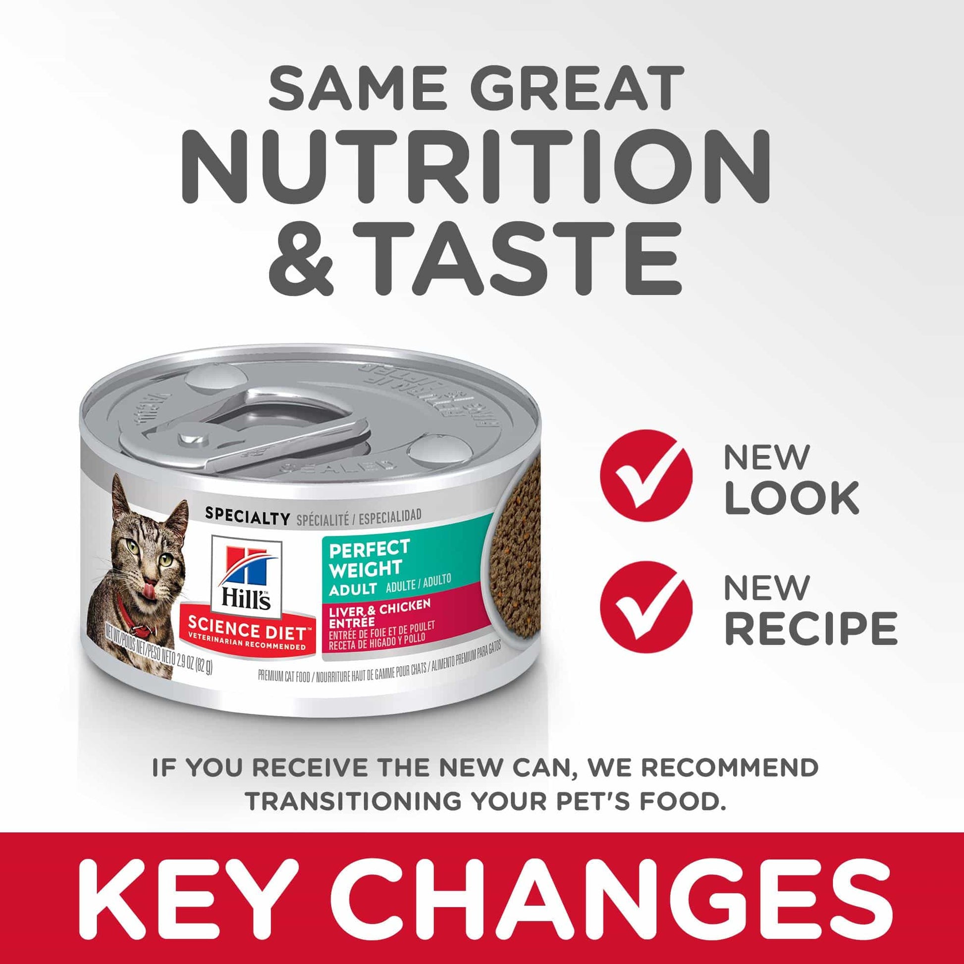 Hill's Science Diet Adult Perfect Weight Liver & Chicken Entree Wet Cat Food - 82g (132617000101) [default_color]