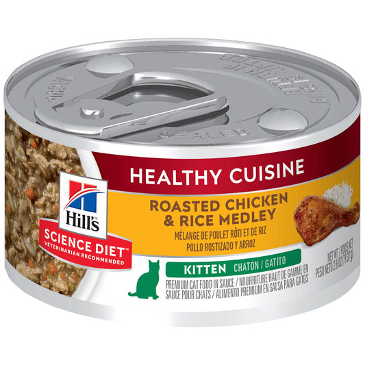Hill's Science Diet Healthy Cuisine Kitten Chicken & Rice Medley Wet Cat Food 79g