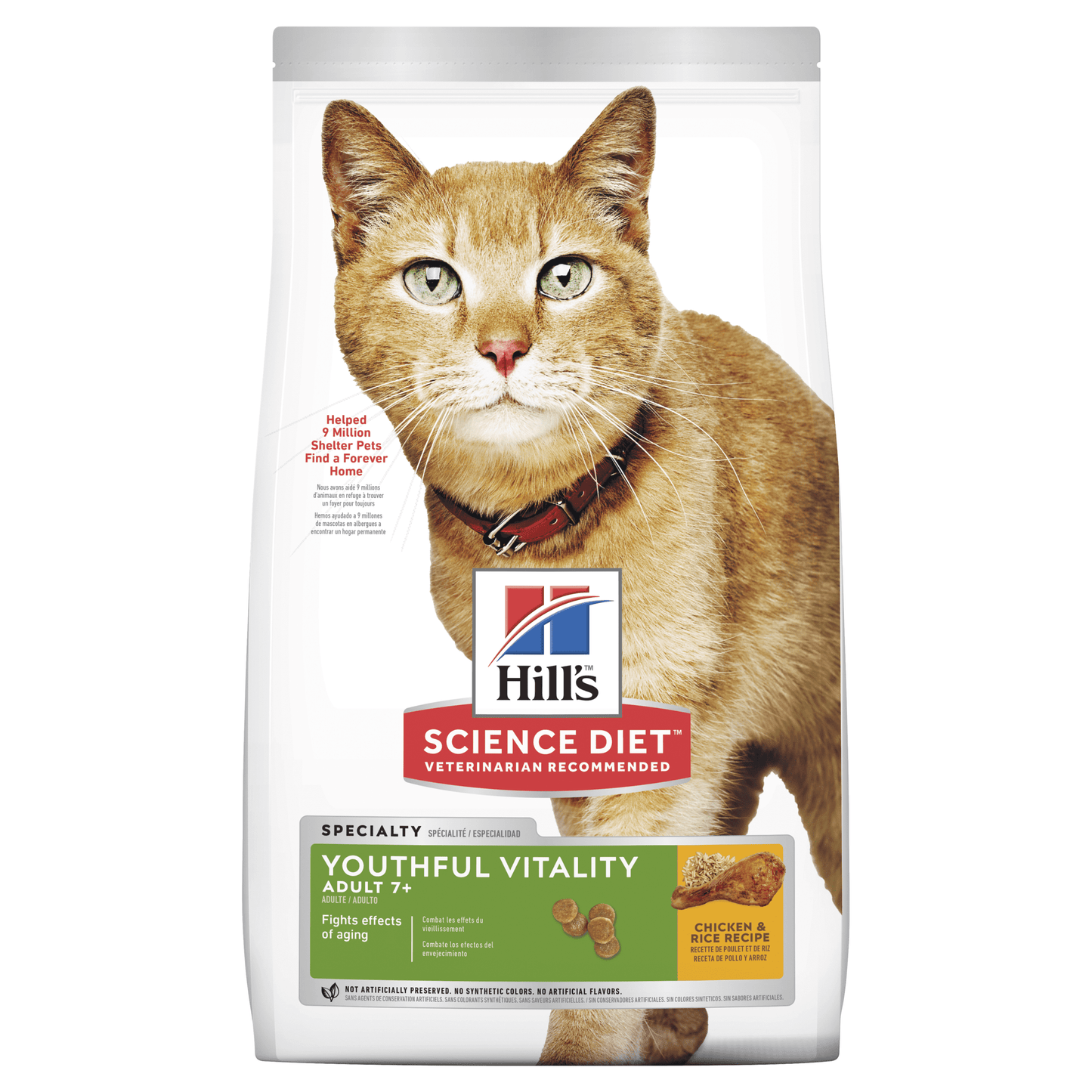 Hill's Science Diet Youthful Vitality Senior Chicken Dry Cat Food (132617000133) [default_color]