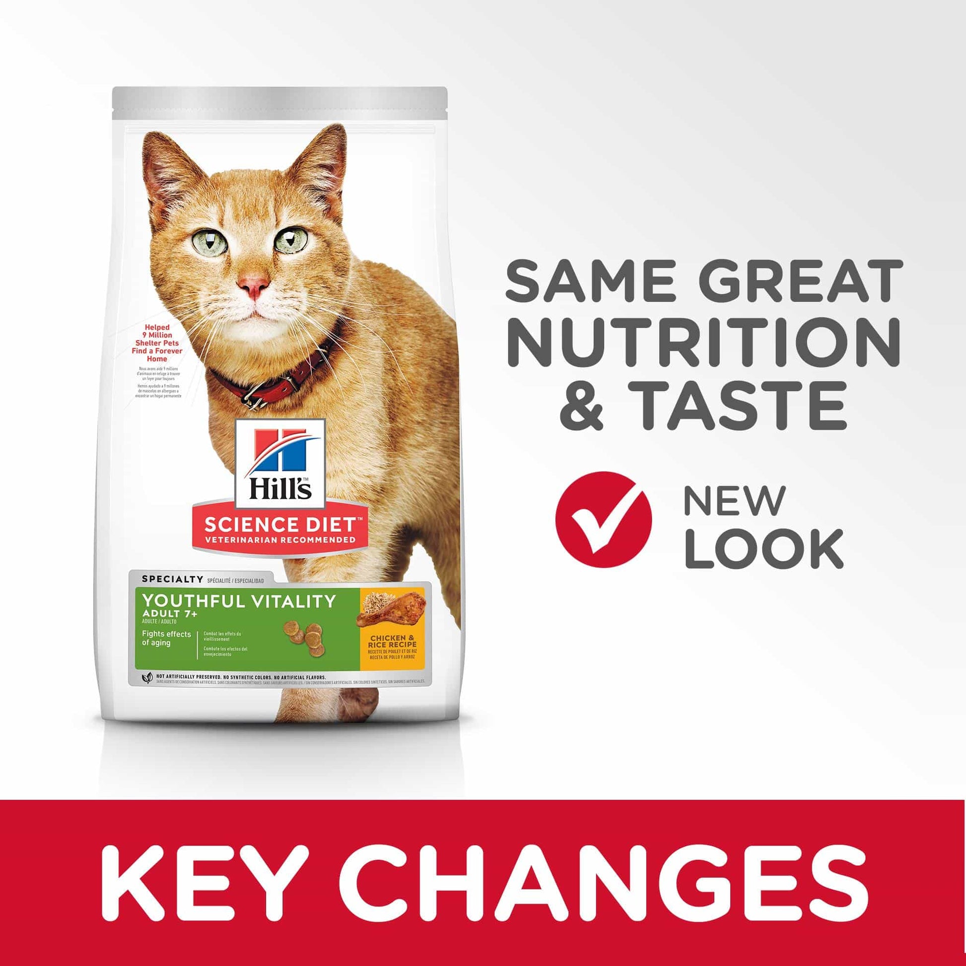 Hill's Science Diet Youthful Vitality Senior Chicken Dry Cat Food (132617000133) [default_color]