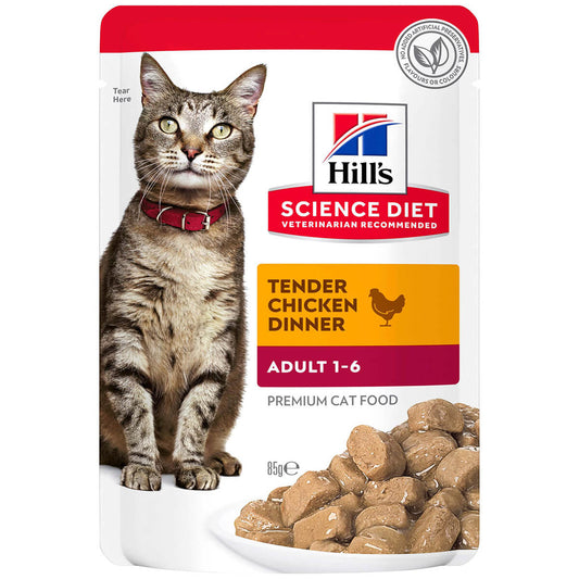 Hill's Science Diet Adult Chicken Pouches Wet Cat Food 85g