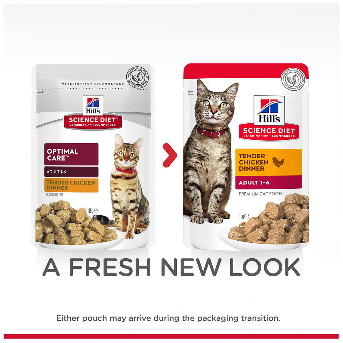 Hill's Science Diet Adult Chicken Pouches Wet Cat Food 85g