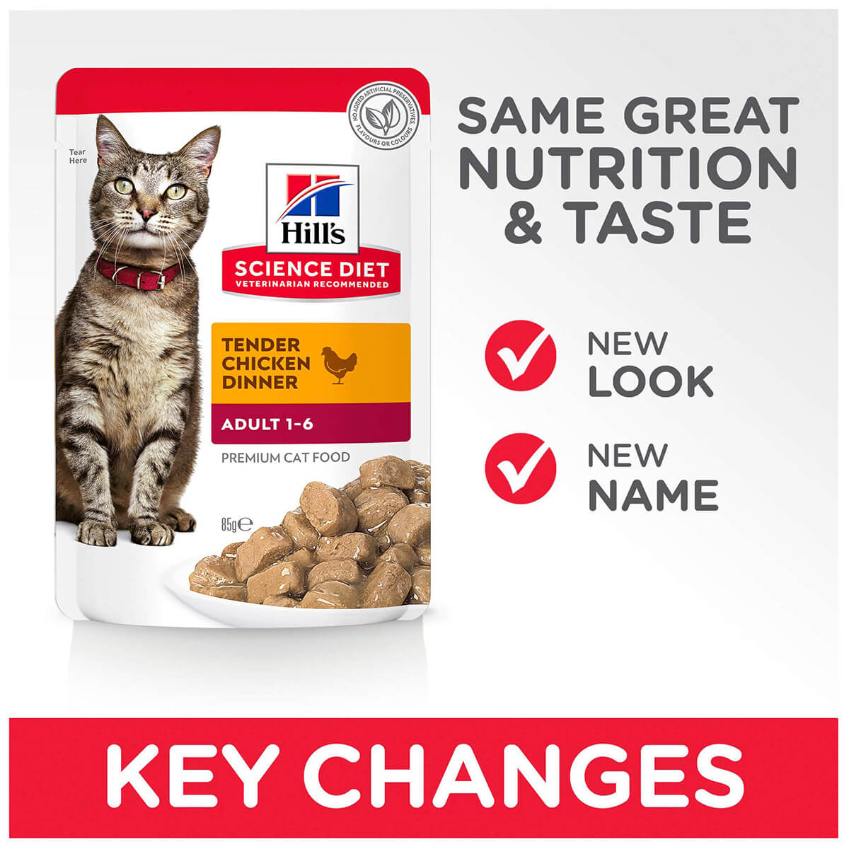 Hill's Science Diet Adult Chicken Pouches Wet Cat Food 85g
