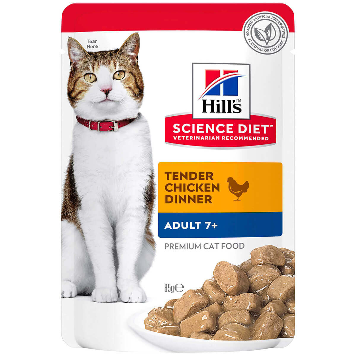 Hill's Science Diet 7+ Adult Chicken Pouches Wet Cat Food 85g