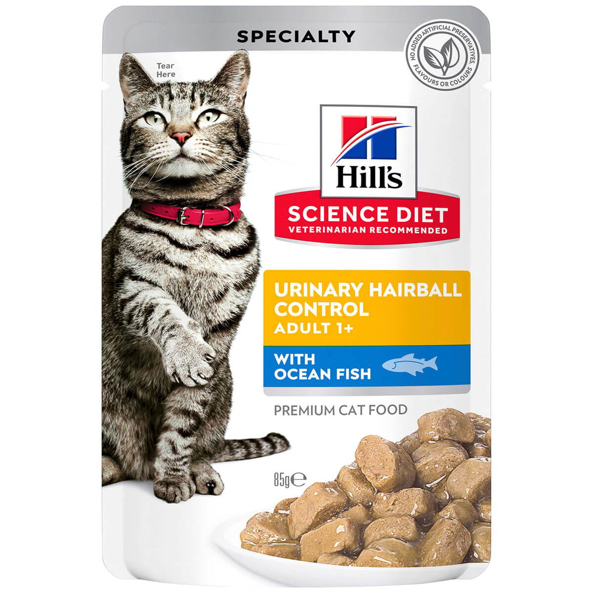 Hill's Science Diet Urinary Hairball Control Adult Ocean Fish Pouches Wet Cat Food 85g