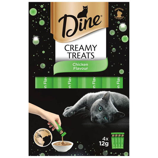 Dine Creamy Treats Chicken Flavour Cat Treats 4X12g