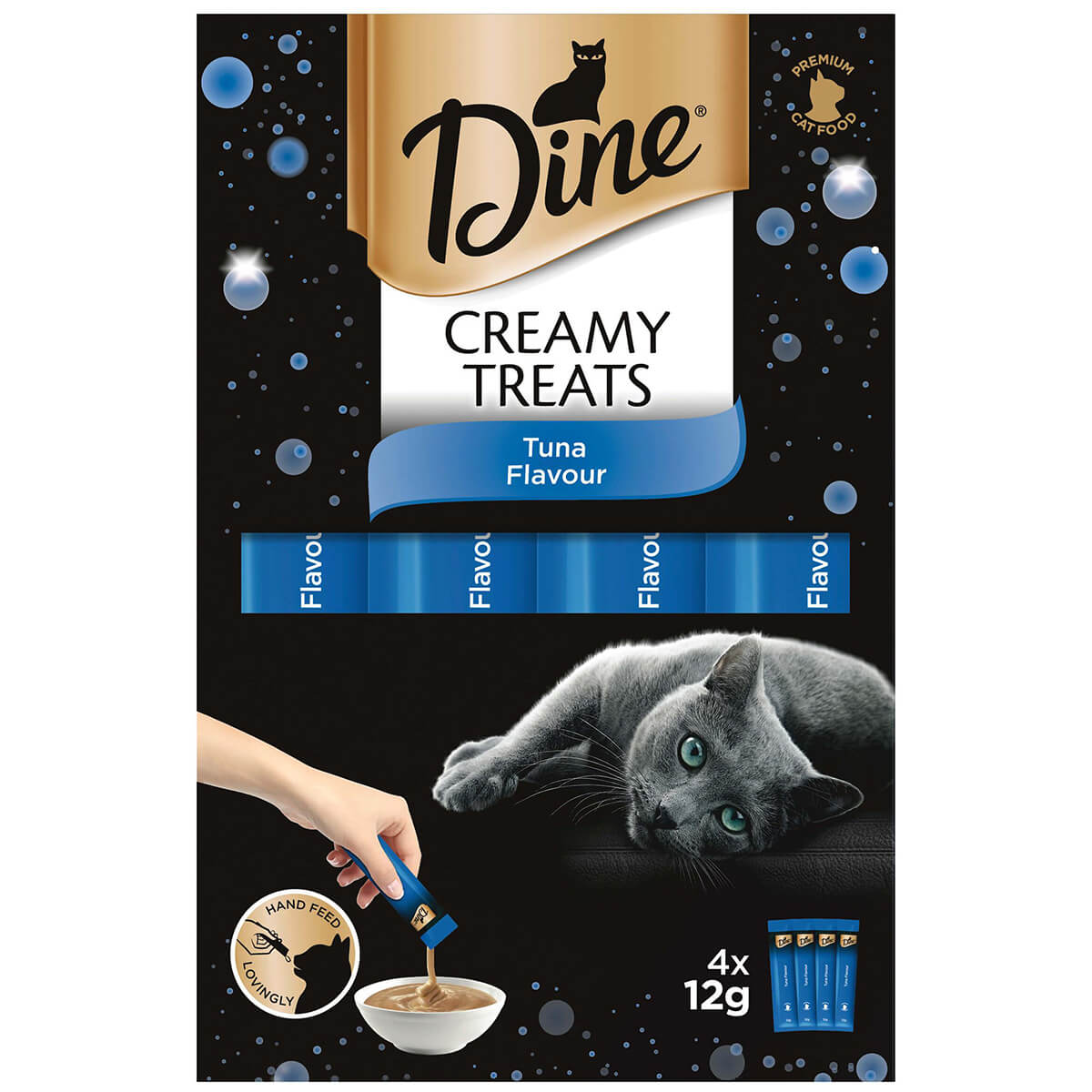 Dine Creamy Treats Tuna Flavour Cat Treats 4X12g