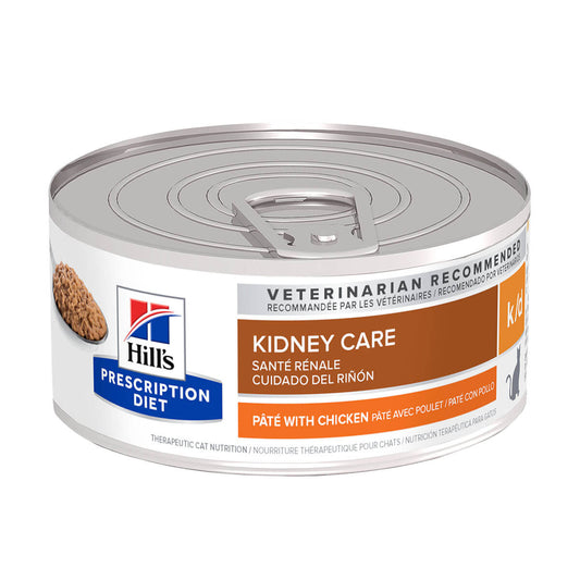 Hill's Prescription Diet K/D Kidney Care Pate With Chicken Wet Cat Food 156g