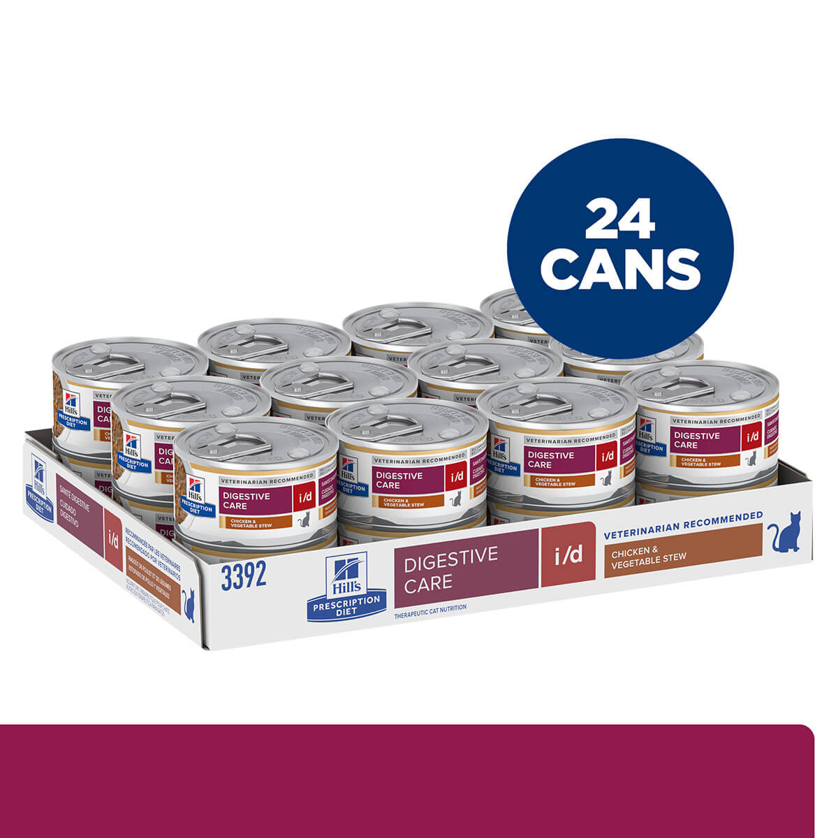 Hill's Prescription Diet I/D Digestive Health Support Chicken & Vegetable Stew Wet Cat Food