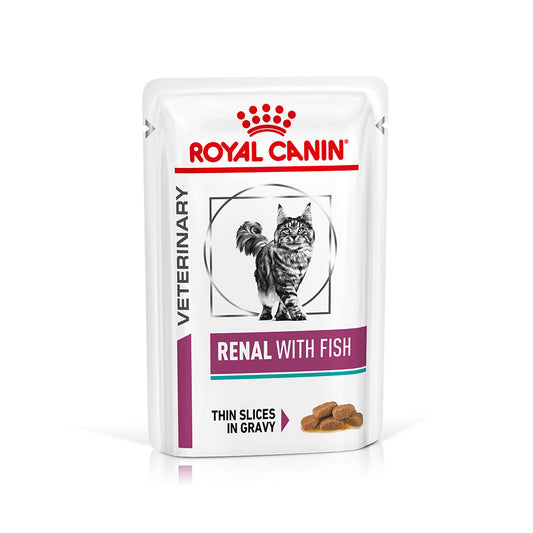 Royal Canin Veterinary Renal Fish Adult Wet Cat Food Pouches