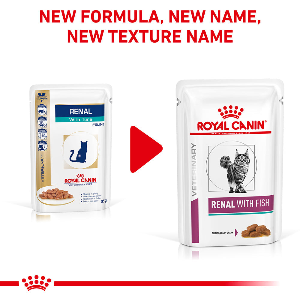Royal Canin Veterinary Renal Fish Adult Wet Cat Food Pouches