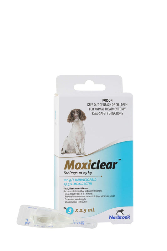Moxiclear Flea & Worming Spot Treatment 10-25kg Dog