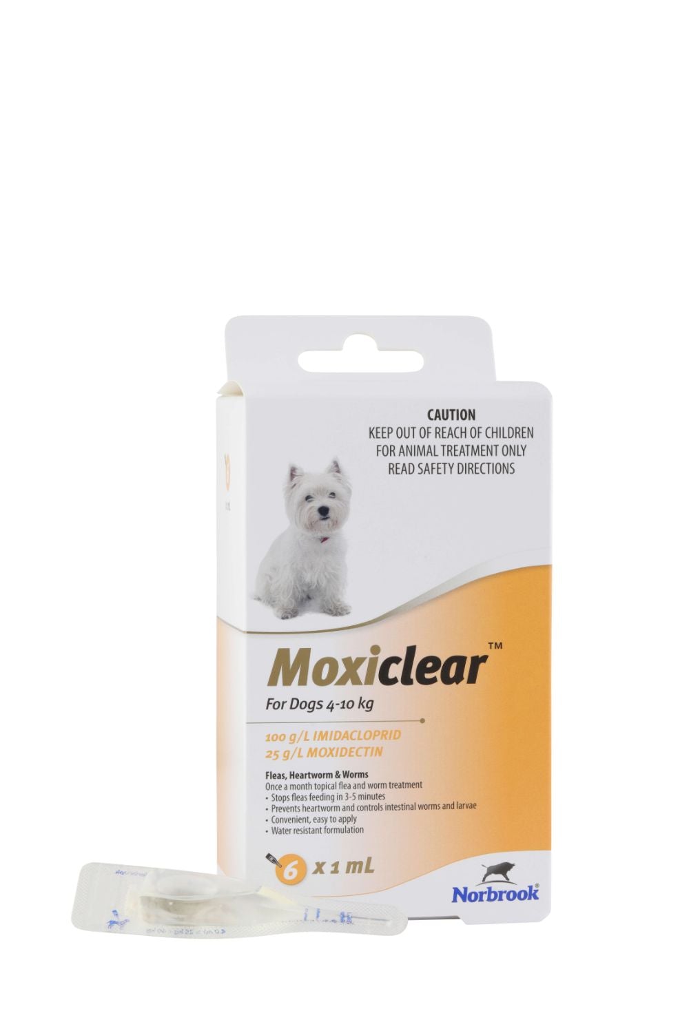 Moxiclear Flea & Worming Spot Treatment 4-10kg Dog