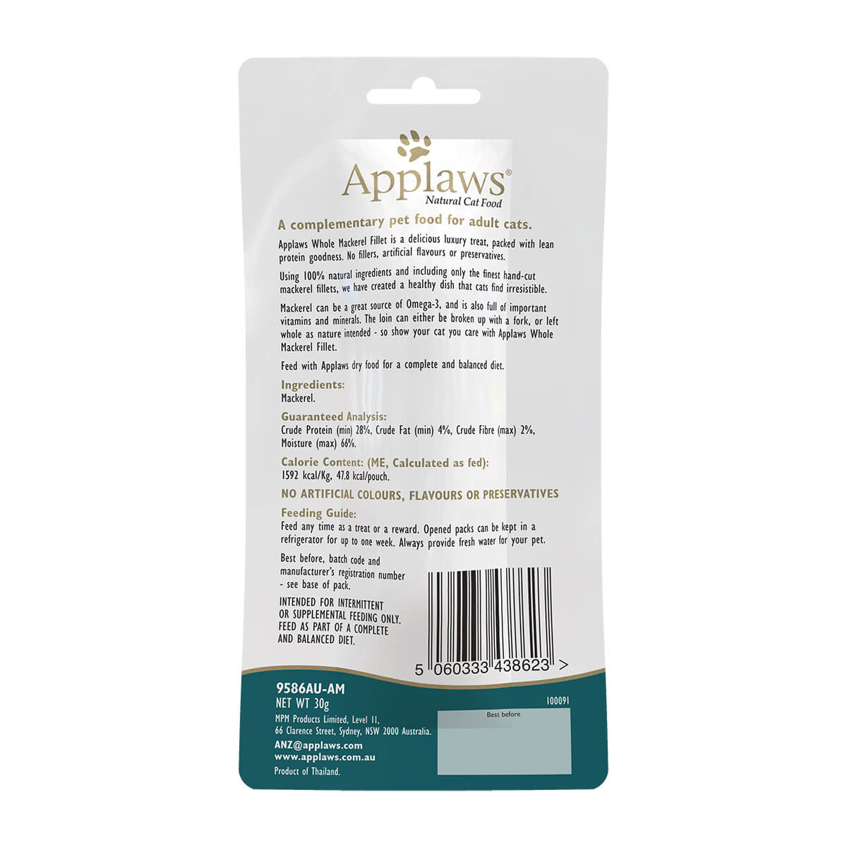 Applaws Mackerel Loin Cat Treats 30g