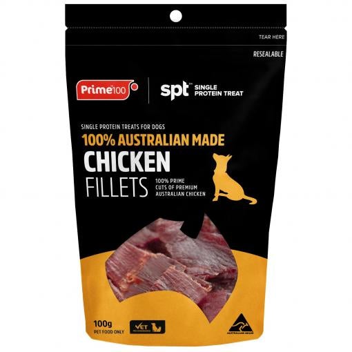 Prime100 Chicken Fillet Dog Treats 100G