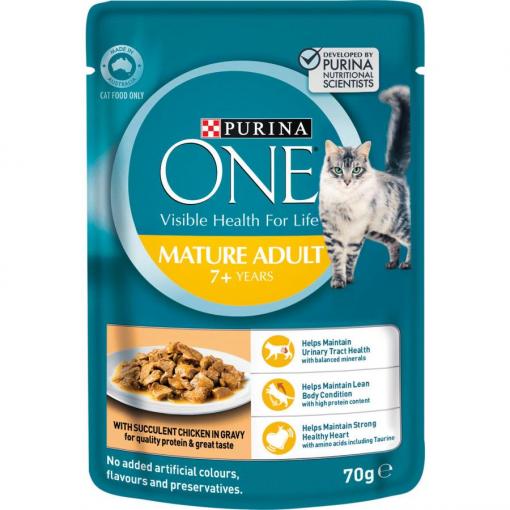 Purina One Senior 7+ Chicken Pouch Wet Cat Food