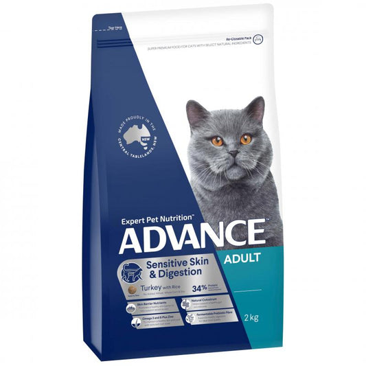 Advance Sensitive Adult Turkey Dry Cat Food
