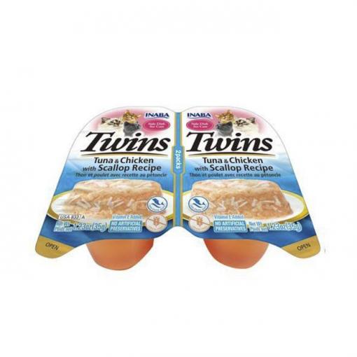 Inaba Twins Tuna & Chicken with Scallop Recipe Cat Treats