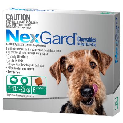 Nexgard Flea & Tick Treatment 10.1-25kg Dog