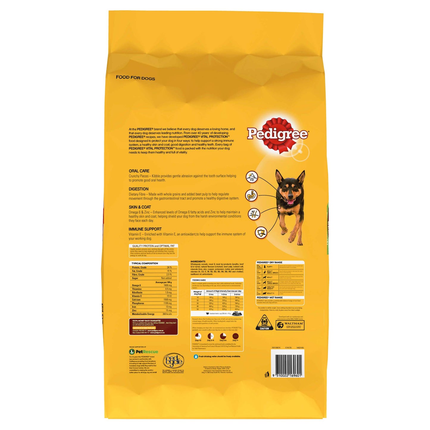 Pedigree Working Dog Real Beef Dry Dog Food