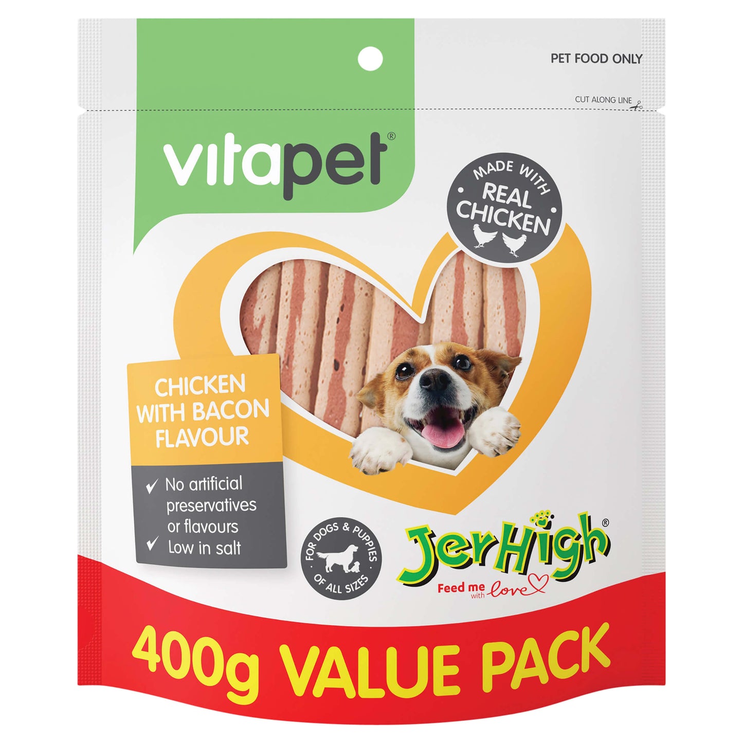 Vitapet Jerhigh Chicken & Bacon Dog Treats