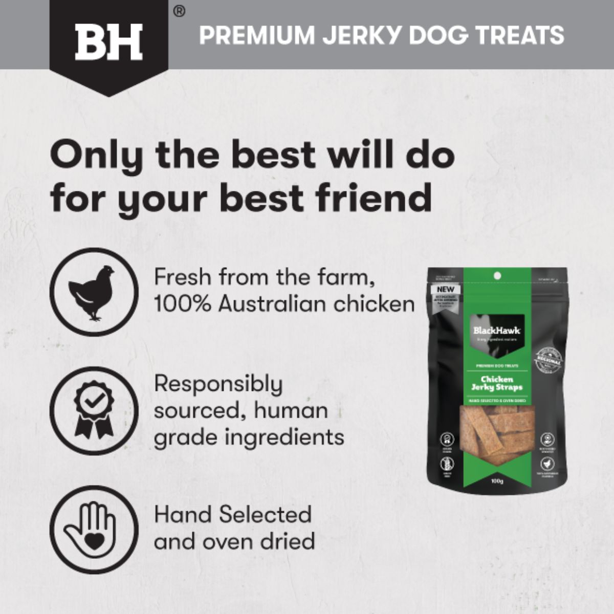 Black Hawk Chicken Jerky Straps Dog Treats