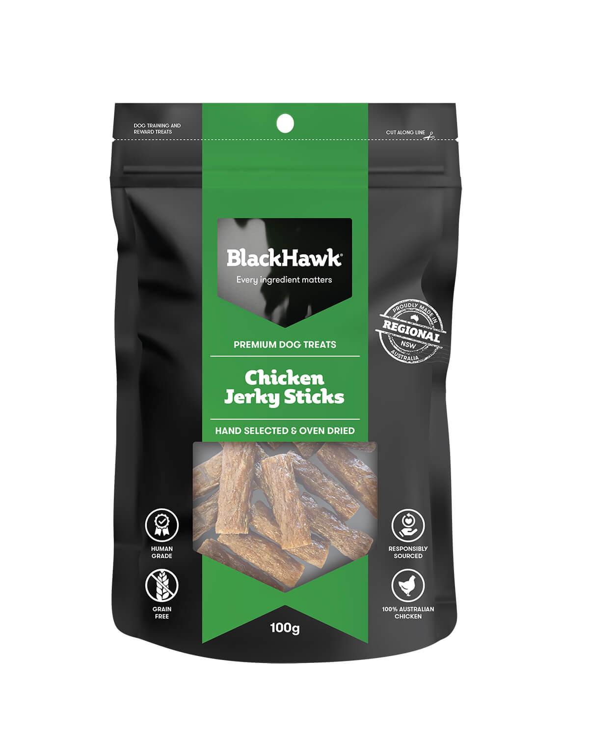 Black Hawk Chicken Jerky Sticks Dog Treats