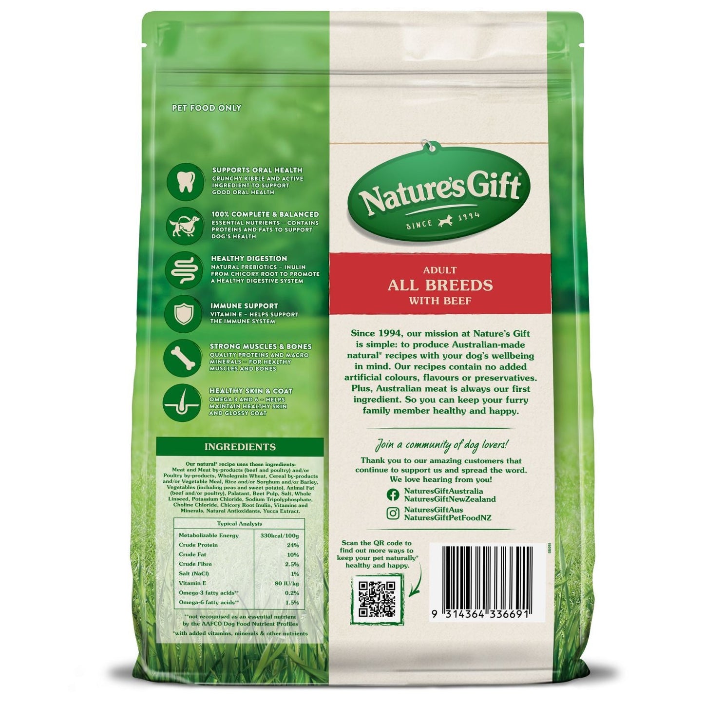 Nature's Gift Sustain Adult Beef Dry Dog Food