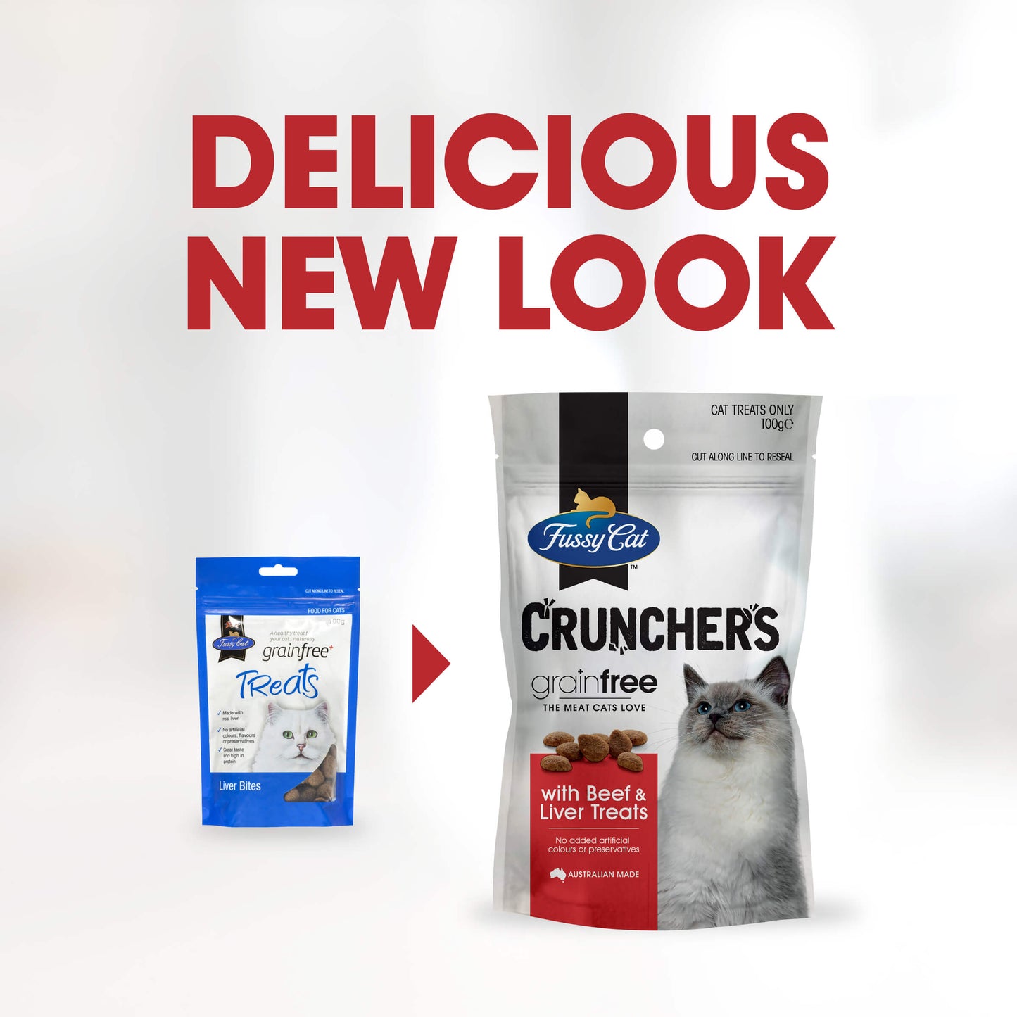 Fussy Cat Grain Free Crunchers Beef & Liver Cat Treat