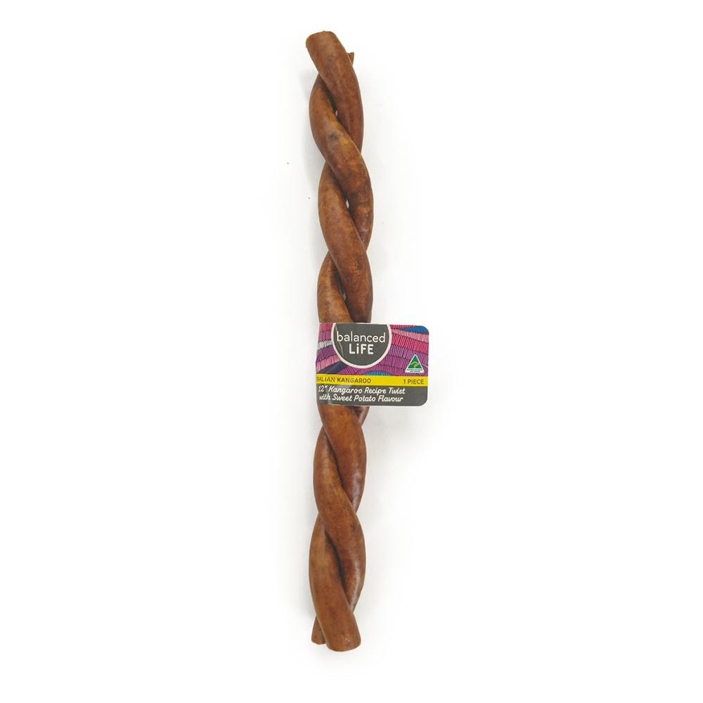 Balanced Life Kangaroo & Sweet Potato Digestahide Twisted Dog Treat