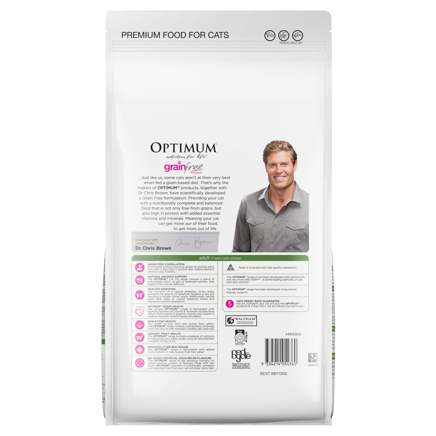 Optimum Grain Free Adult Chicken Dry Cat Food