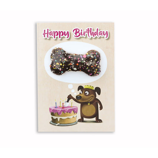 Pooch Treats Happy Birthday Cutting the Cake Gift Card