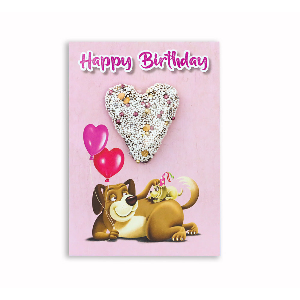Pooch Treats Happy Birthday Dog with Balloons Gift Card