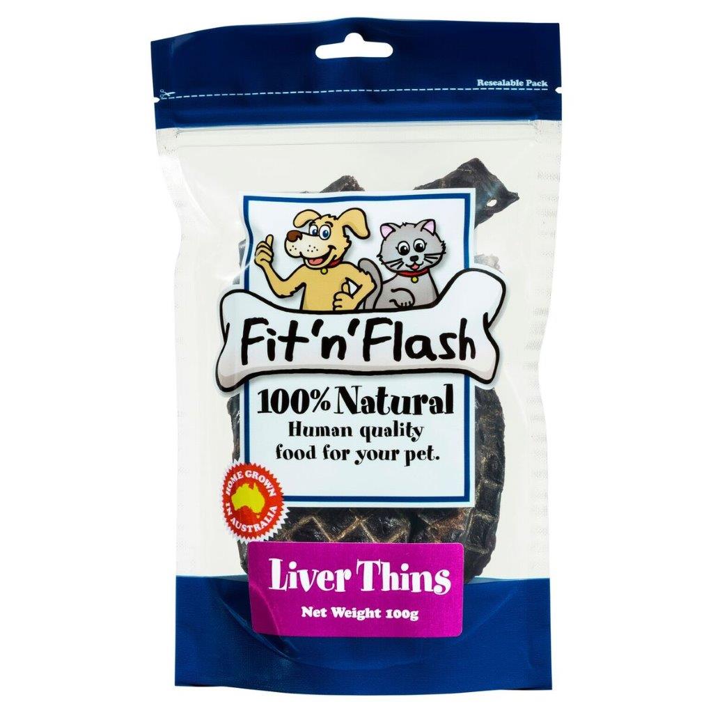 Fit 'n' Flash Liver Thins Dog Treats
