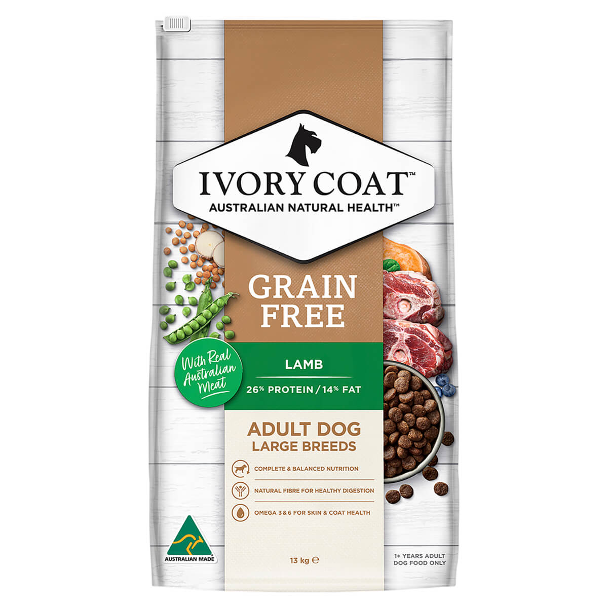 Ivory Coat Grain Free Large Breed Adult Lamb Dry Dog Food