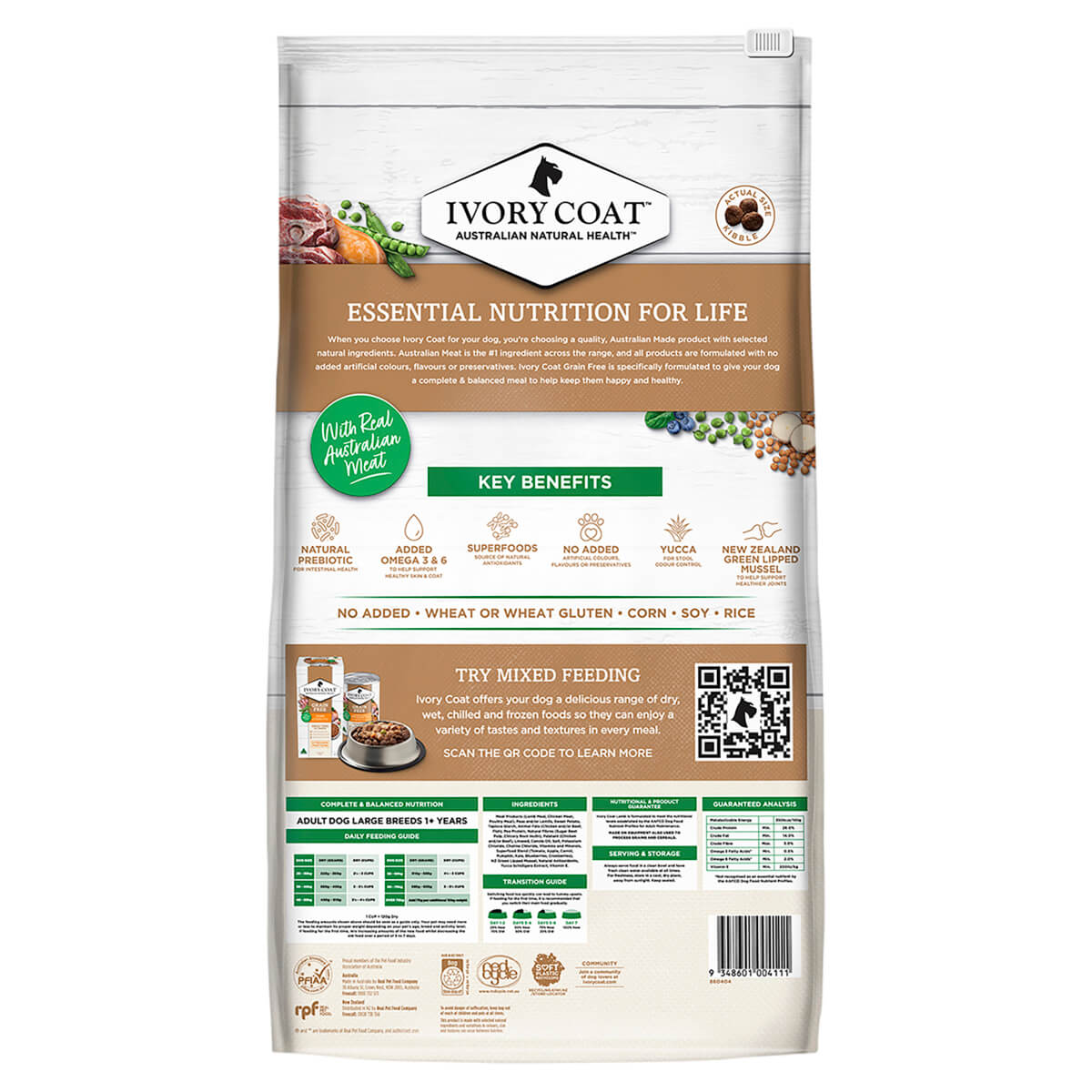 Ivory Coat Grain Free Large Breed Adult Lamb Dry Dog Food