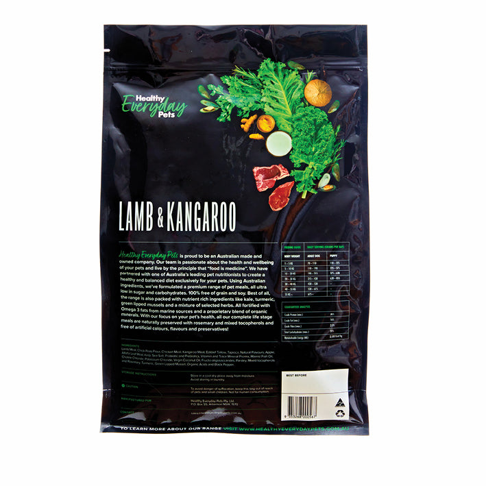 Healthy Everyday Pets Lamb & Kangaroo Dry Dog Food