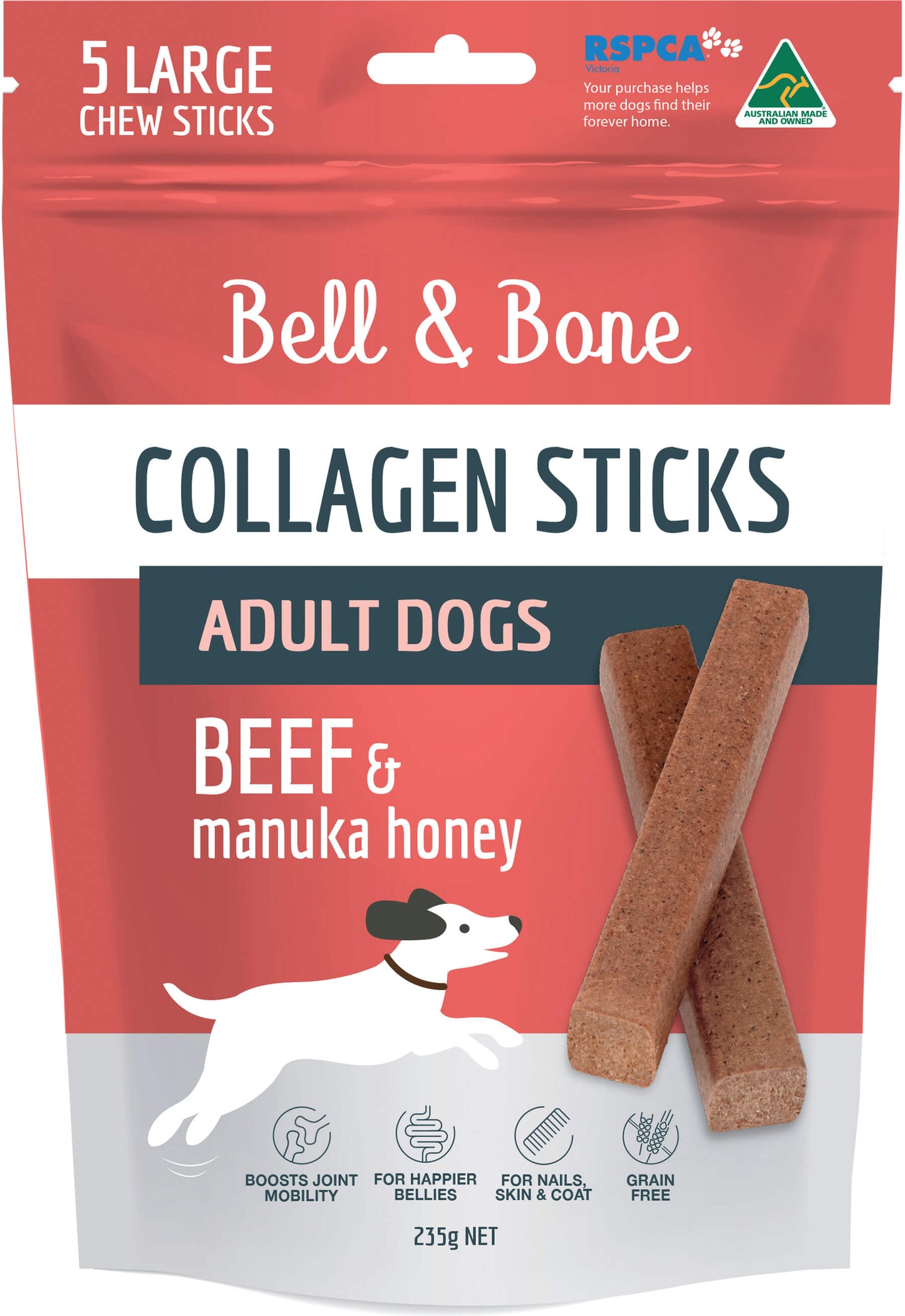 Bell & Bone Beef Collagen Sticks Adult Dog Treats