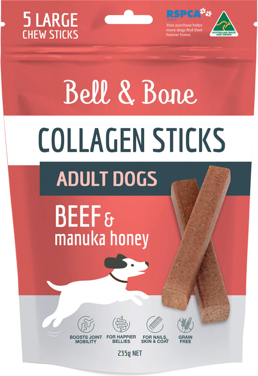 Bell & Bone Beef Collagen Sticks Adult Dog Treats